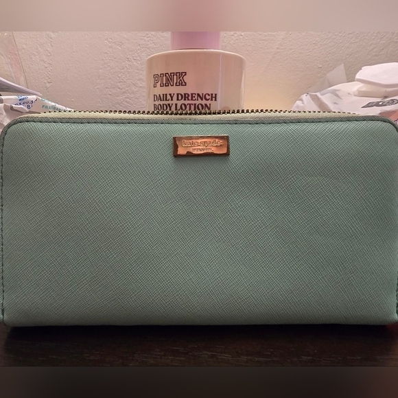 Kate Spade Zip Wallet  Mint Blue - Picture 10 of 10